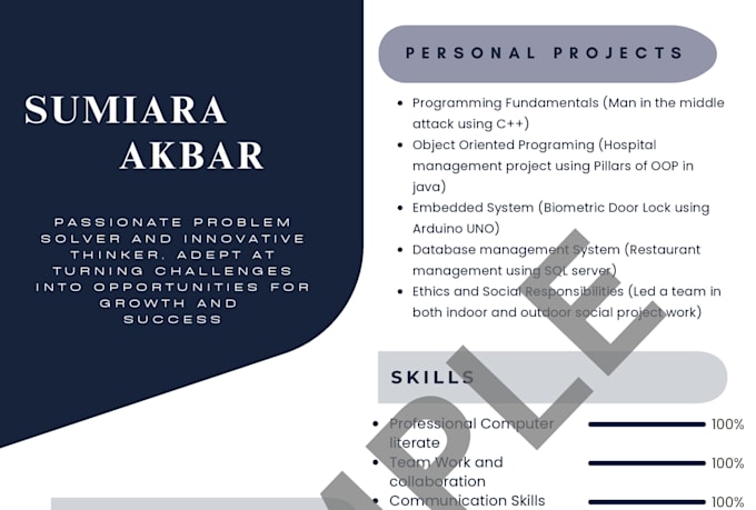 design a professional resume or CV using canvas